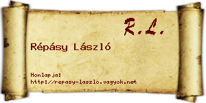 Répásy László névjegykártya