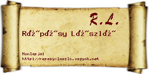 Répásy László névjegykártya
