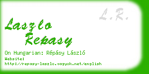 laszlo repasy business card