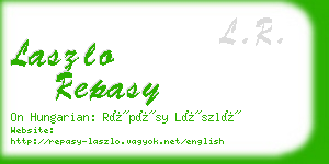 laszlo repasy business card